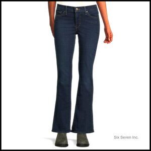 Plus Size Bootcut Jeans Shaping Stretch Denim Mid Rise Classic Fit